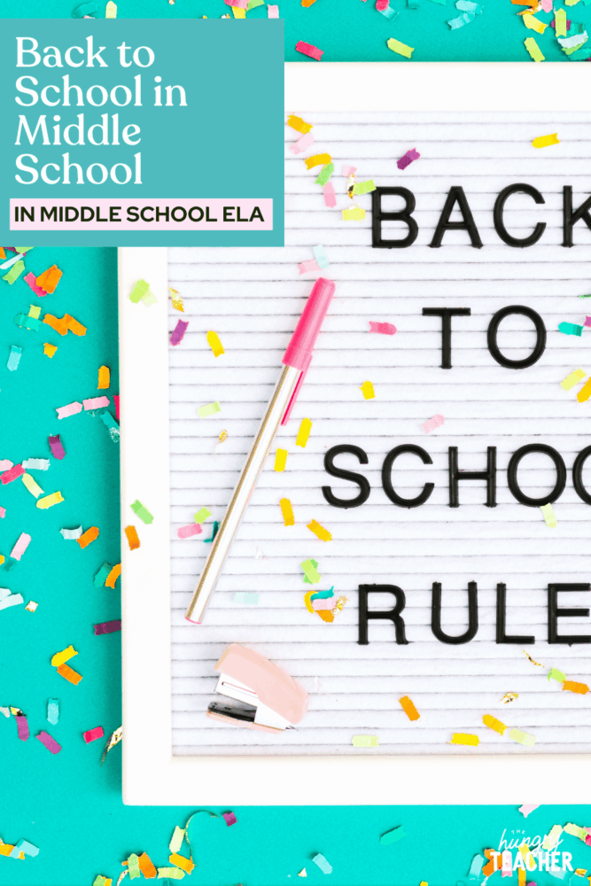 Back to School in Middle School