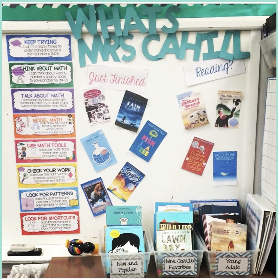 whats the teacher reading classroom display