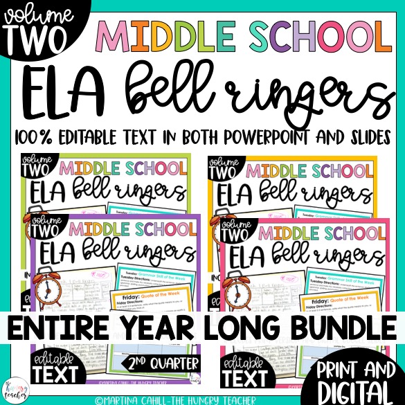 middle school ela bell ringers volume 2 product cover