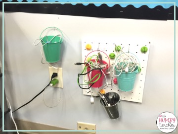 organization of computer cords and chargers