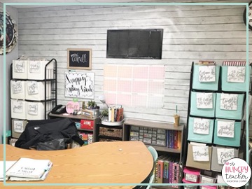 picture of teacher organized desk area