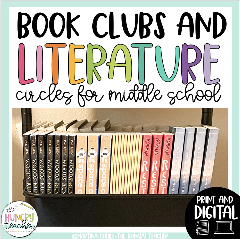 book club and literature circles in middle school ELA resources