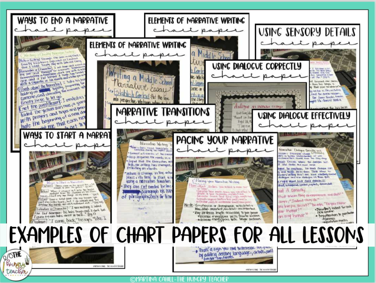 middle school narrative essay chart papers for lessons