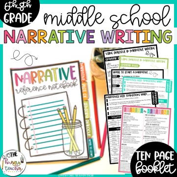 middle school narrative reference notebook free resource