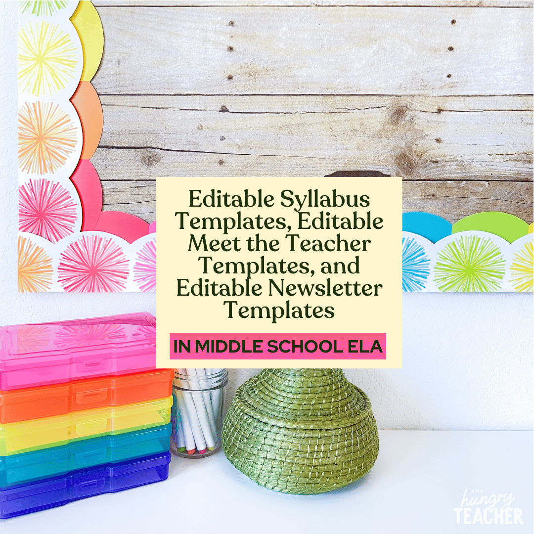 Editable Syllabus Templates, Editable Meet the Teacher Templates, and Editable Newsletter Templates
