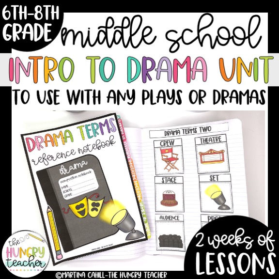 middle school ELA introduction to drama unit