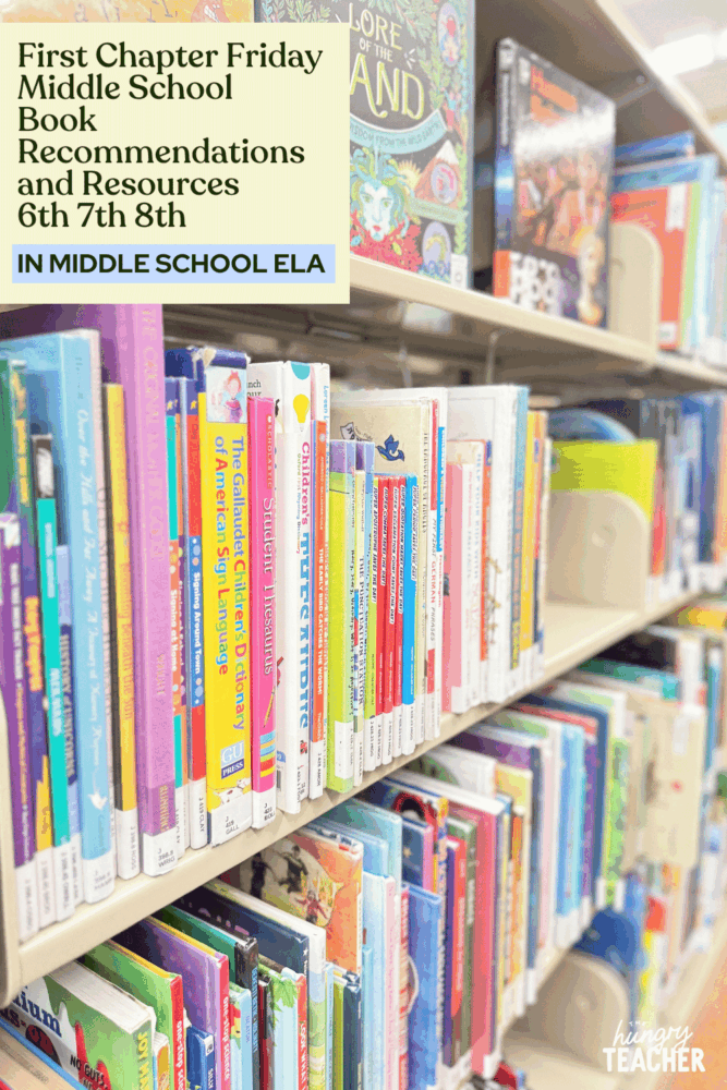 First Chapter Friday Middle School Book Recommendations and Resources |6th |7th | 8th