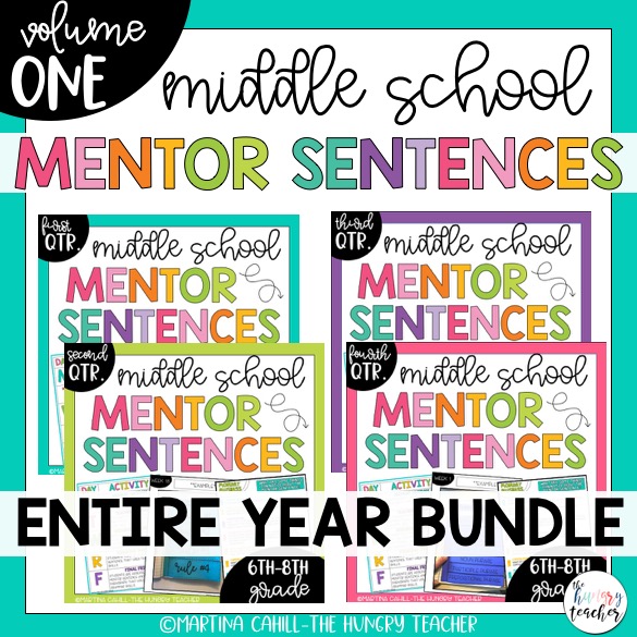 middle school mentor sentences product