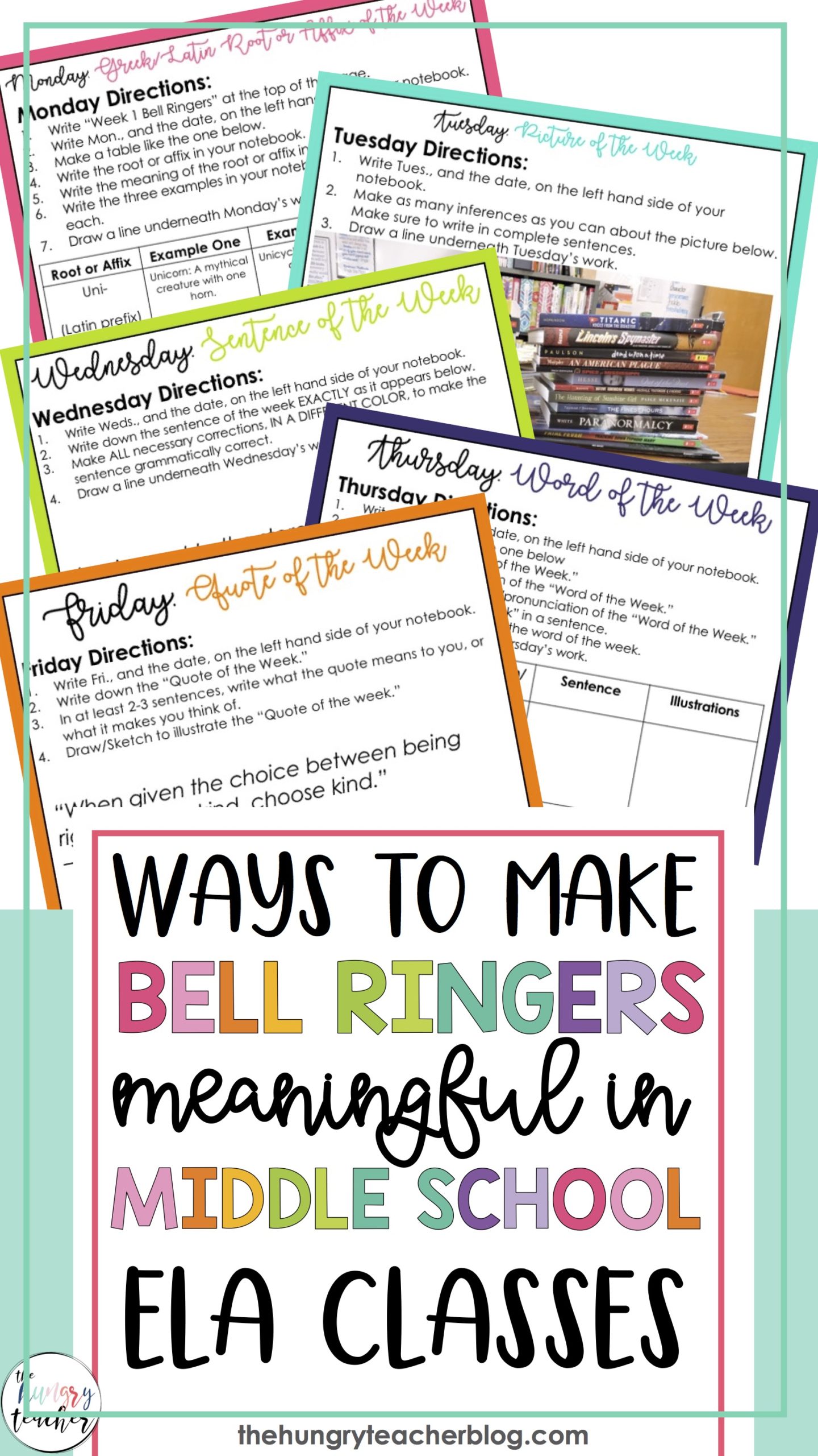 Ways To Make Bell Ringers Meaningful In Middle School - The Hungry Teacher