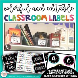 Editable Classroom Labels Colorful Classroom Decorations - The Hungry ...