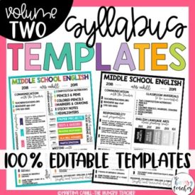 Editable Syllabus Template 6 Different Editable Syllabus Infographic ...