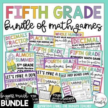 Fifth Grade Math Games HUGE Bundle of Resources - The Hungry Teacher