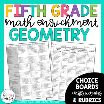 Math Enrichment Board For Geometry Fifth Grade The Hungry Teacher