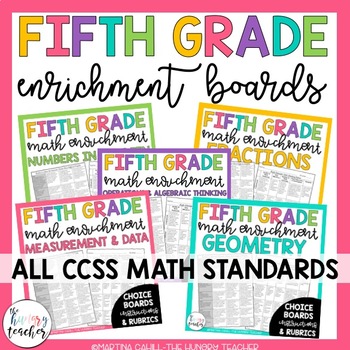 Math Enrichment Boards for Fifth Grade {All CCSS Standards} - The ...