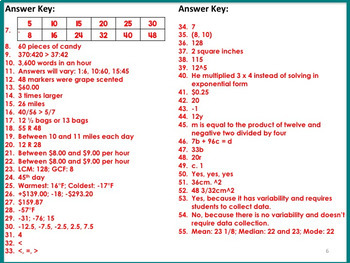 Math Review Game For 6Th Grade Test Prep {Version 2-Let's Make A Deal} - The Hungry Teacher