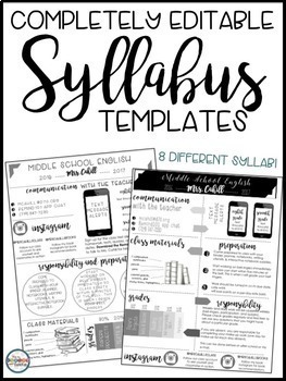 Syllabus And Meet The Teacher Editable Infographic Templates Bundle 