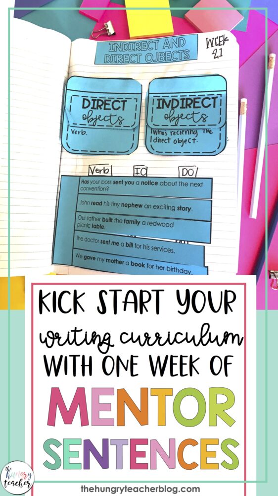 detektor Indvandring Lav aftensmad Kick Start Your Writing Curriculum with One Week of Mentor Sentences - The  Hungry Teacher