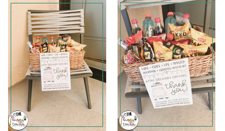 snack basket for delivery food drivers