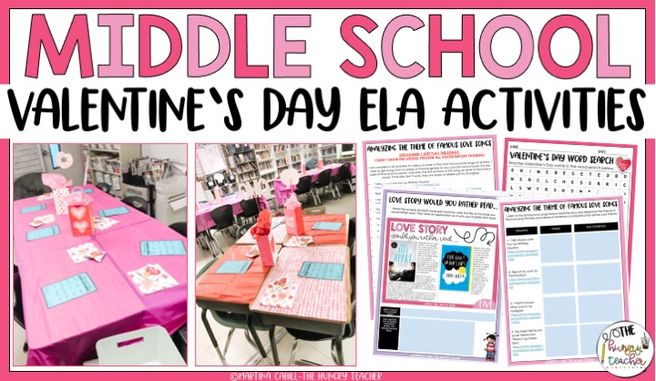 Middle School Ela Valentine S Day Activities The Hungry Teacher