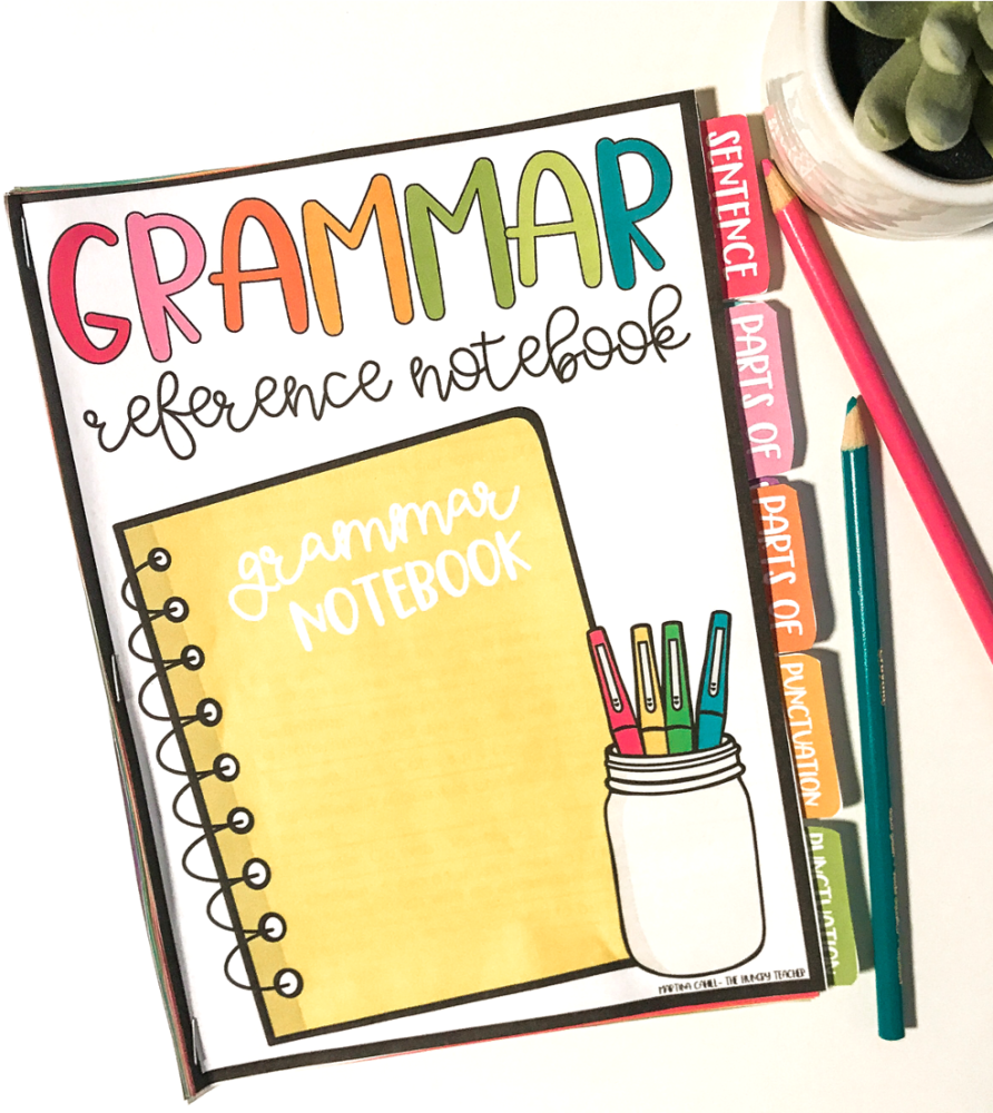 middle school grammar reference notebook