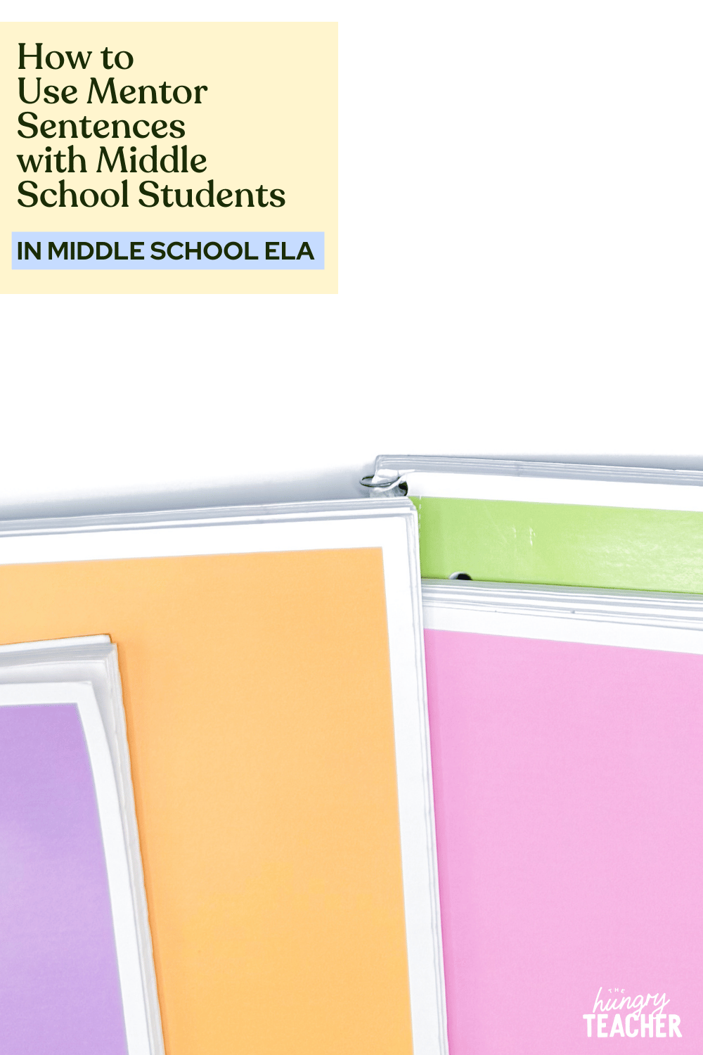 How to Use Mentor Sentences with Middle School Students