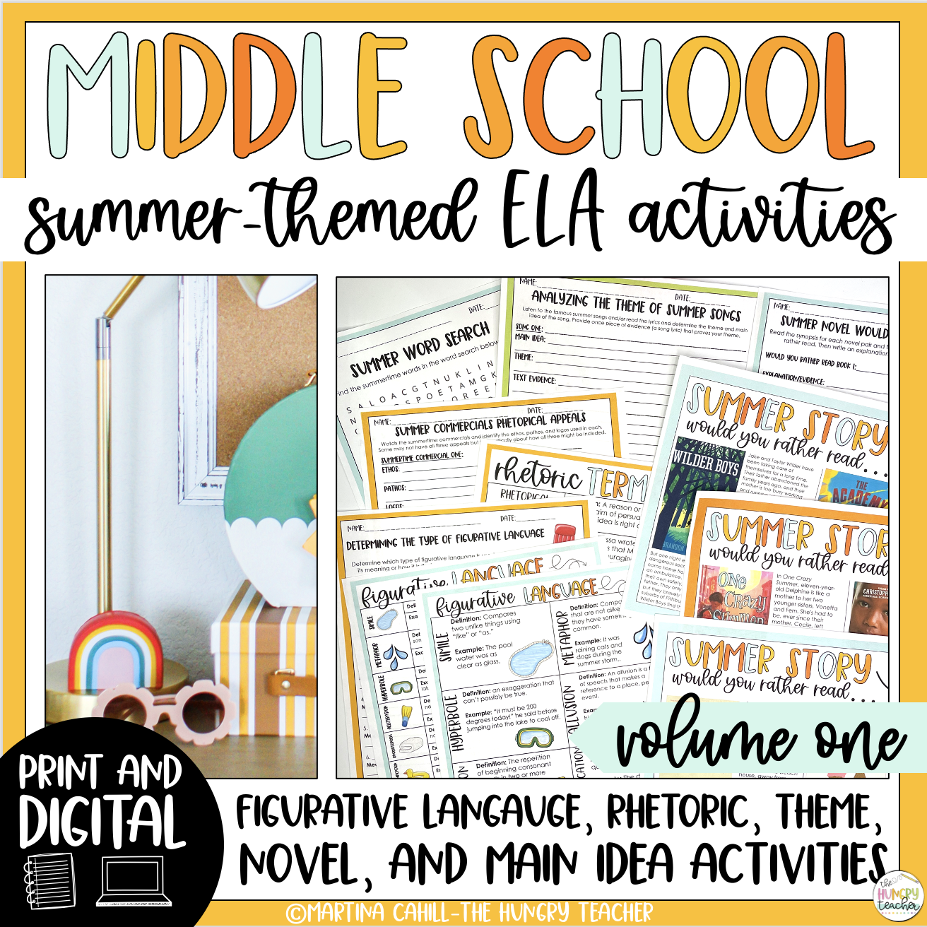 Summer Themed Middle School ELA Activities Volume One The Hungry Teacher