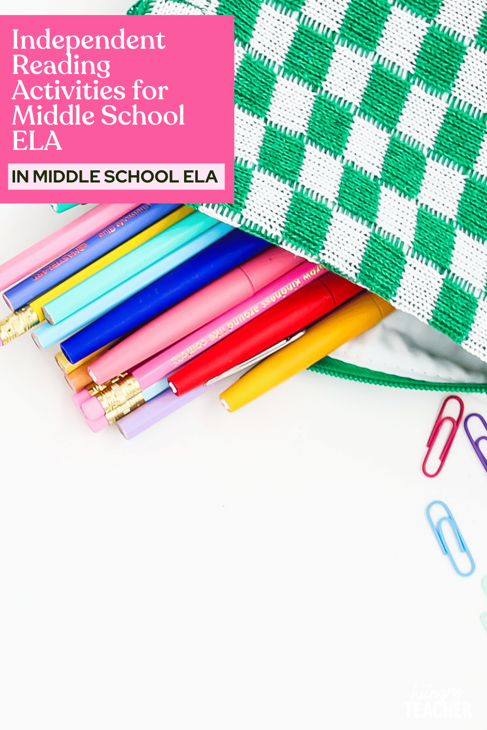 Independent Reading Activities for Middle School ELA