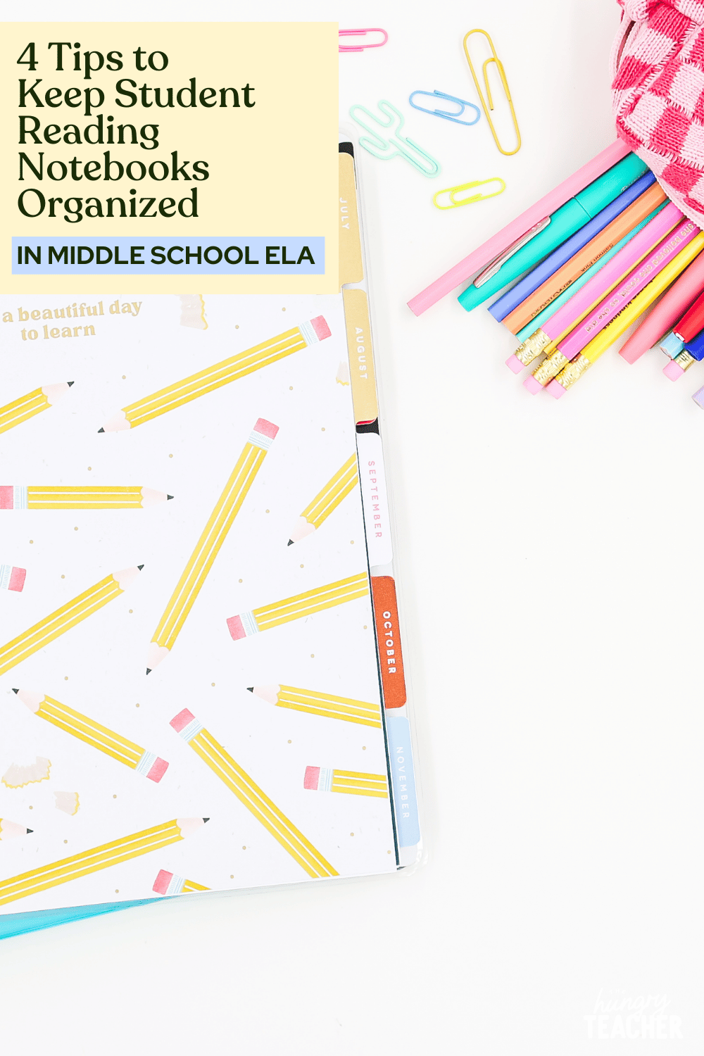 4 Tips to Keep Student Reading Notebooks Organized