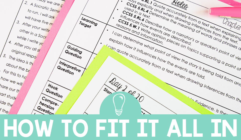 How to “Fit It All In” Your Middle School ELA Curriculum