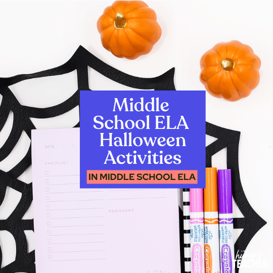 Middle School ELA Halloween Activities