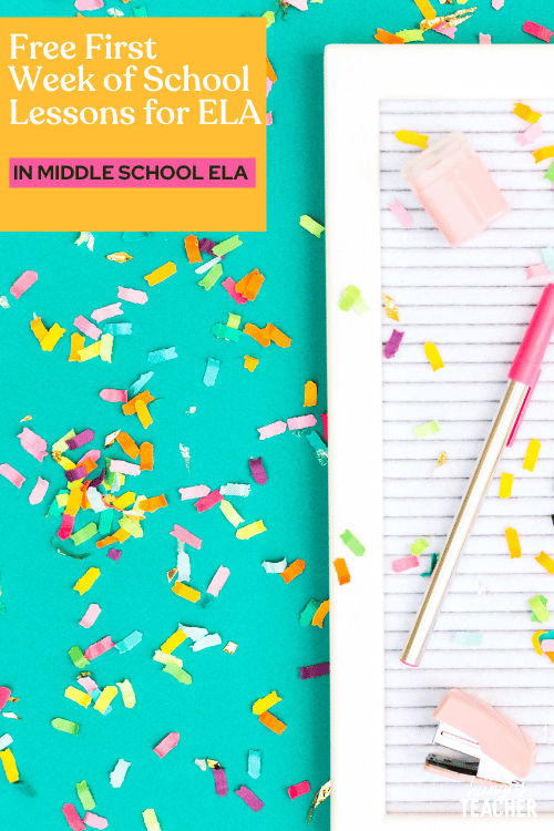 Free First Week of School Lessons for ELA