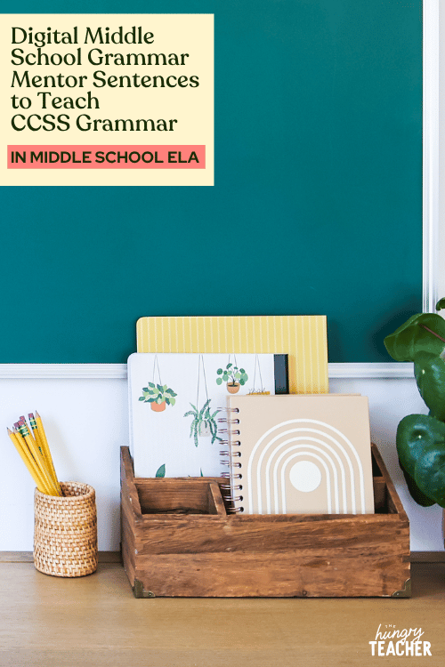 Digital Middle School Grammar Mentor Sentences to Teach CCSS Grammar