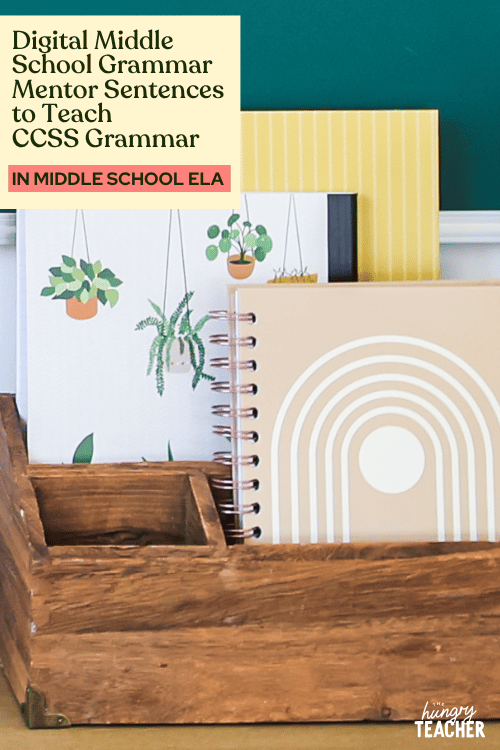 Digital Middle School Grammar Mentor Sentences to Teach CCSS Grammar