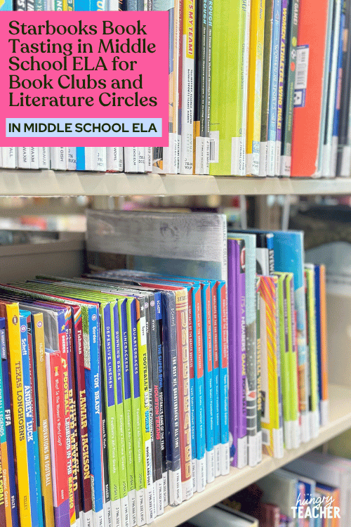 Starbooks Book Tasting in Middle School ELA for Book Clubs and Literature Circles