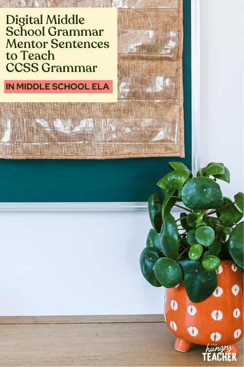 Digital Middle School Grammar Mentor Sentences to Teach CCSS Grammar