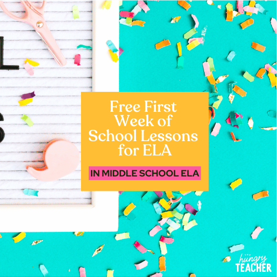 Free First Week of School Lessons for ELA