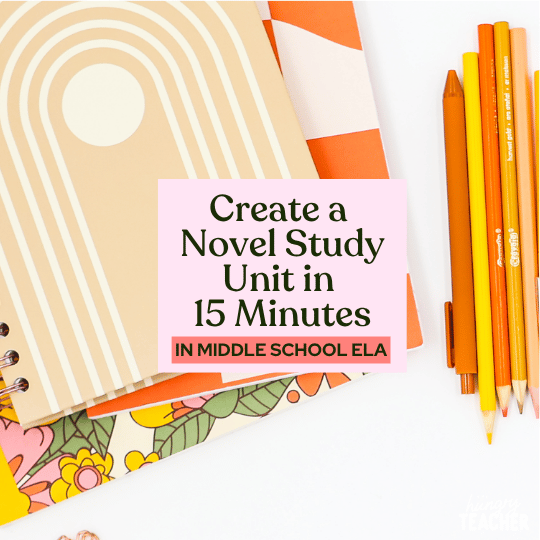 Create a Novel Study Unit in 15 Minutes
