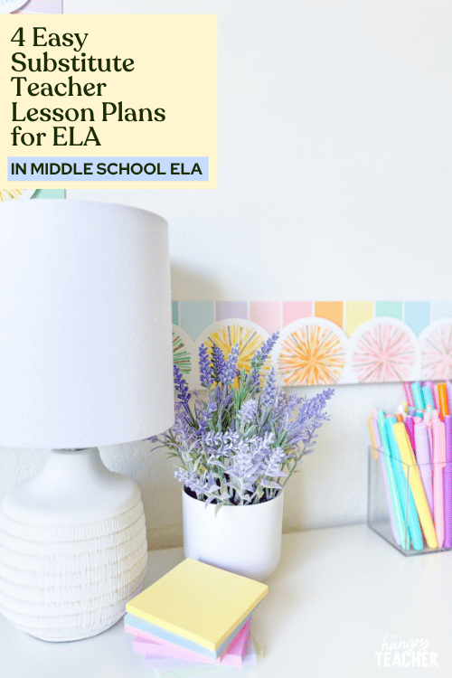 4 Easy Substitute Teacher Lesson Plans for ELA