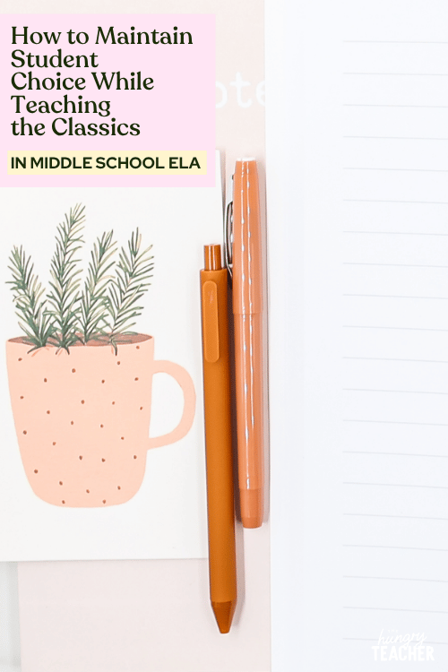 How to Maintain Student Choice While Teaching the Classics