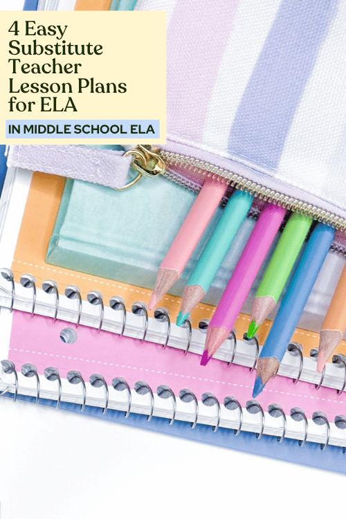 4 Easy Substitute Teacher Lesson Plans for ELA